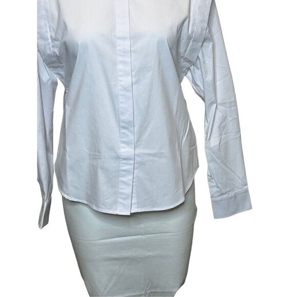 House of Harlow 1960 NWT white long sleeve button up shirt size XS - Picture 3 of 13